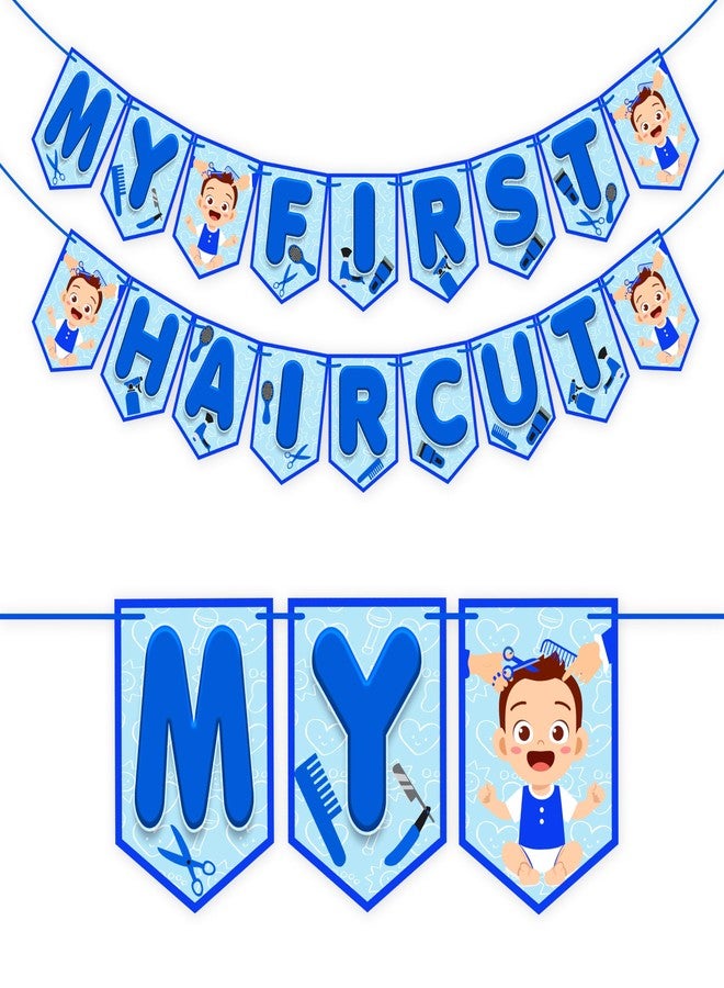 Wobbox My First Hair Cut Banner, Mundan Ceremony Banner, Mundan Ceremony Decoration Items (FP4608) - Image 1
